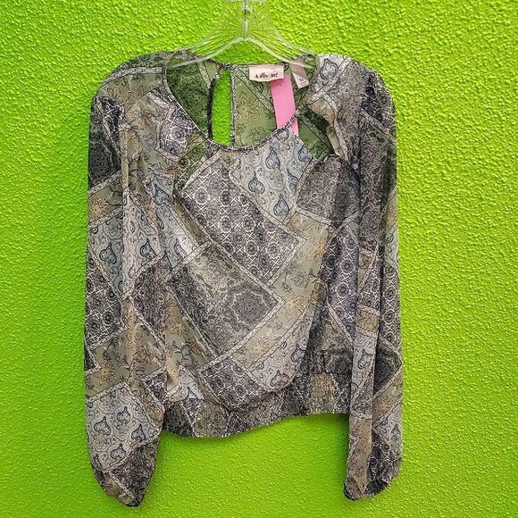 A New Day Women's Green Patterned Top - Picture 1 of 2